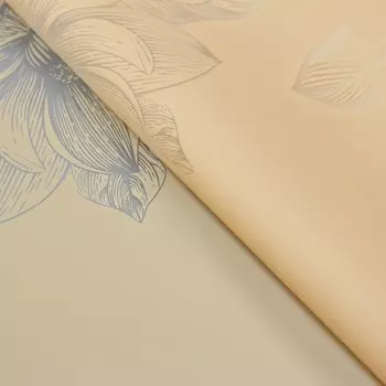 Пленка для цветов, "Цветы с каймой", кофе с молоком, 57х57 см
