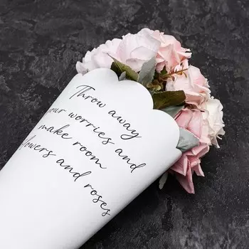 Пленка для цветов, фигурная, белая, 553045 см