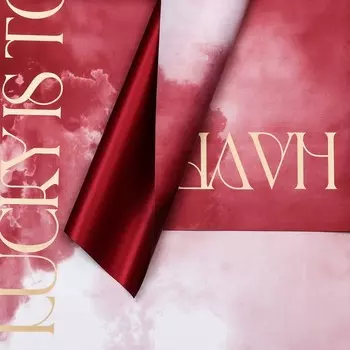 Пленка для цветов матовая, «Акварель», 5757 см, винный