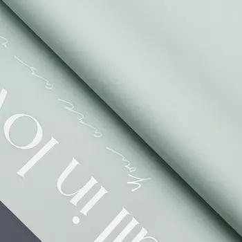 Пленка для цветов матовая, «Любовь», 5858 см, зелёный