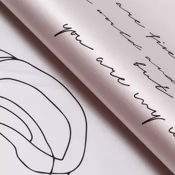 Пленка для цветов матовая, «Поэма», 5757 см, розовый