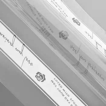 Пленка для цветов матовая, «Полоса с надписью», 5858 см