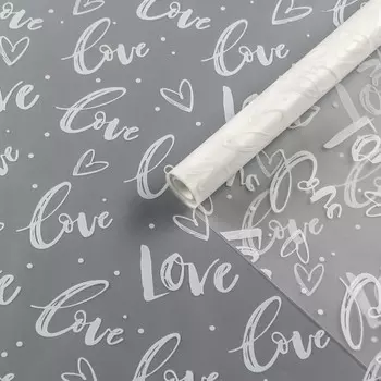 Пленка для цветов, матовая, "Шарм", белый, 0,7 х 8,8 м