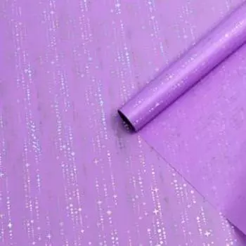 Пленка для цветов «Падающие звезды», 58 см 5 м светло фиолетовый