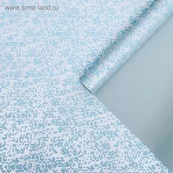 Пленка для цветов "Рябь", голубой-серый, 0,58 х 10 м