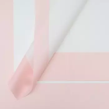 Пленка матовая, прозрачная, розовая, 58 х 58 см