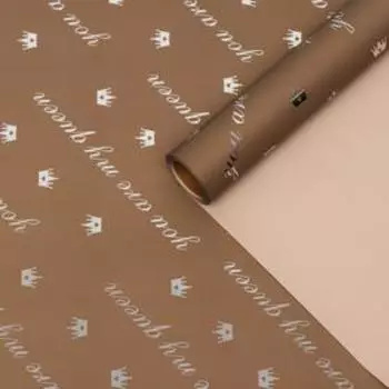 Пленка матовая, бежевый, коричневый, 0.58 х 10 м