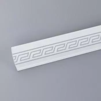 Плинтус потолочный "Салоники" серебро, 60х58х2000