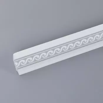 Плинтус потолочный С28/45 "Волна" серебро, 34х34х2000