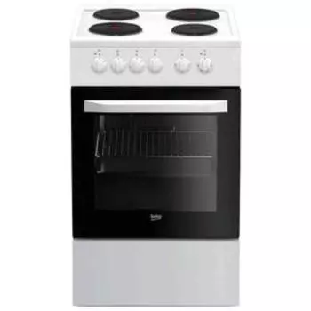 Плита Beko FFSS 56000 W, электрическая, 4 конфорки, 60 л, эмаль, белая