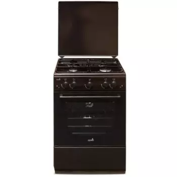 Плита CEZARIS ПГ 3200-05, газовая, 4 конфорки, 59 л, газовая духовка, коричневая