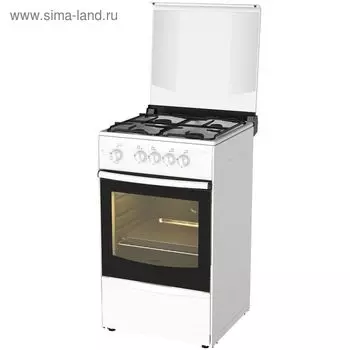 Плита Darina 1 B GM 441 005, газовая, 4 конфорки, 50 л, газовая духовка, белая