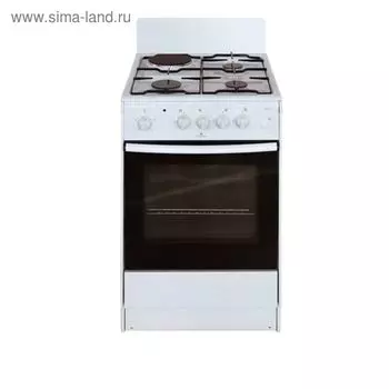 Плита Darina 1A KM341 321, комбинированная, 4 конфорки, 50 л, белая