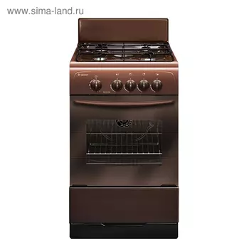 Плита Gefest ПГ 3200-08 K19, газовая, 4 конфорки, 42 л, газовая духовка, коричневая