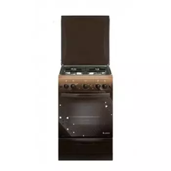 Плита Gefest ПГ 5100-02 0010, газовая, 4 конфорки, 52 л, газовая духовка, коричневая
