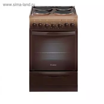 Плита Gefest 5140-02 0038, электрическая, 4 конфорки, 52 л, эмаль, гриль, коричневая
