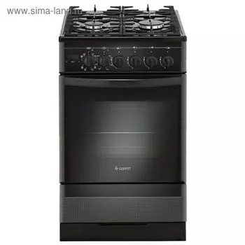 Плита Gefest 5502-03 0044, 4 газовые конфорки, 55 л, электрическая духовка, чёрная