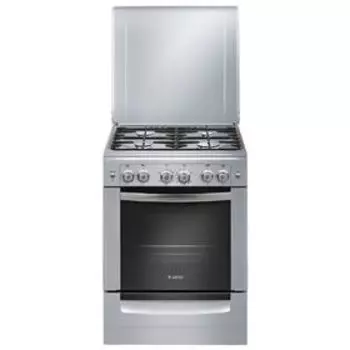 Плита Gefest 6100-02 0068, газовая, 4 конфорки, 52 л, газовая духовка, серебристая