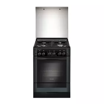 Плита GEFEST 6300-02 0046, газовая, 4 конфорки, 52 л, газовая духовка, чёрный