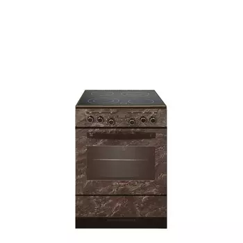 Плита GEFEST 6560-03 0054, электрическая, 4 конфорки, 55 л, стеклокерамика, коричневая