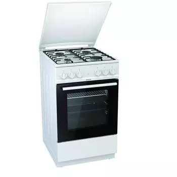 Плита Gorenje GI5121WH, газовая, 4 конфорки, 67 л, газовая духовка, белая