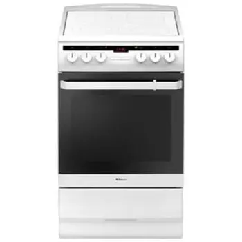 Плита Hansa FCCW58212, электрическая, 4 конфорки, 65 л, стеклокерамика, гриль, белая