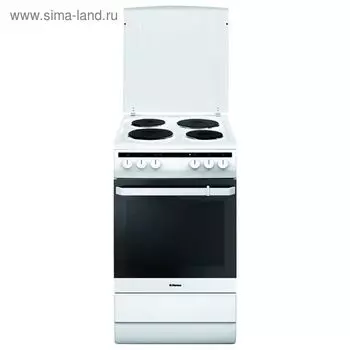 Плита Hansa FCEW54120, электрическая, 4 конфорки, 65 л, эмаль, гриль, белая