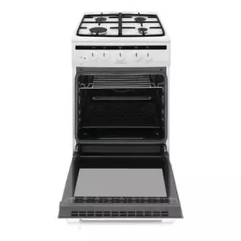 Плита Hansa FCGW52021, газовая, 4 конфорки, 67 л, газовая духовка, белая