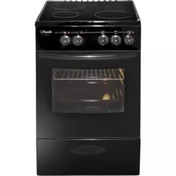 Плита "ЛЫСЬВА" ЭПС 301 МС, электрическая, 3 конфорки, 57 л, стеклокерамика, чёрная