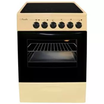 Плита "ЛЫСЬВА" ЭПС 411 МС, электрическая, 4 конфорки, 57 л, стеклокерамика, бежевая