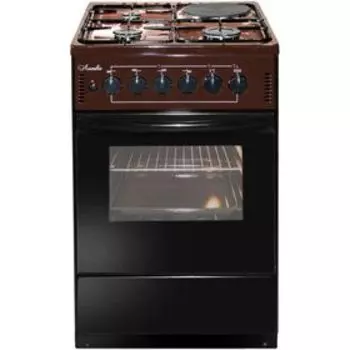 Плита "Лысьва" ЭГ 1/3г01-2у, комбинированная, 4 конфорки, 60 л, коричневая