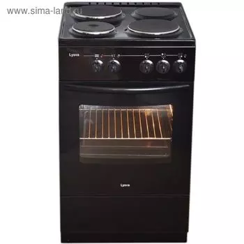 Плита "Лысьва" ЭП 301, электрическая, 3 конфорки, 60 л, эмаль, без гриля, черная