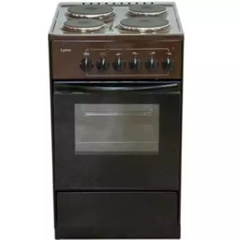 Плита "Лысьва" ЭП 411, электрическая, 4 конфорки, 60 л, эмаль, без гриля, коричневая