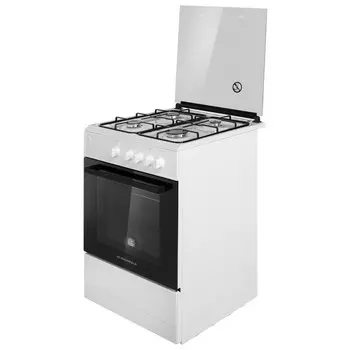 Плита MAUNFELD MGC60GEW03, газовая, 4 конфорки, 65 л, белый