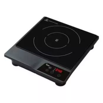 Плита VIATTO VA-180K, индукционная, 1.8 кВт, 1 конфорка, 10 режимов, серебристо-чёрная