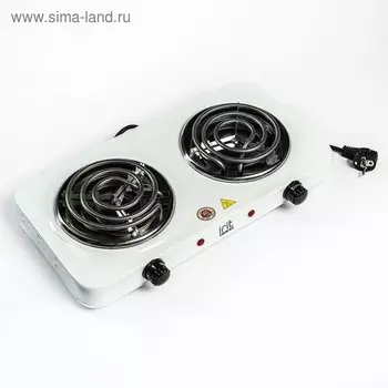 Плитка электрическая Irit IR-8120, 2000 Вт, 2 конфорки, белая