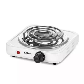 Плитка электрическая Kitfort КТ-175, 1000 Вт, 1 конфорка, белая