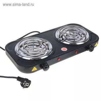 Плитка электрическая Sakura ПЭ-03В, 2000 Вт, 2 конфорки, черная