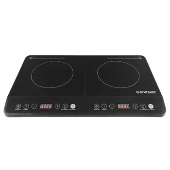 Плитка индукционная Endever Skyline IP-44, 2200 Вт, 2 конфорки, таймер, чёрная