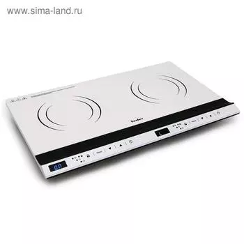 Плитка Tesler PI-26, индукционная, 3500, 2 конфорки, 60-240 °С, 2 режима, белая