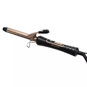 Плойка Аксинья КС-804, 35 Вт, керамическое покрытие, d=19 мм, шнур 1.8 м, чёрно-бежевая