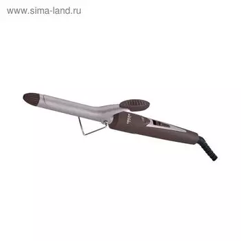 Плойка DELTA LUX DL-0630, 25 Вт, керамическое покрытие, d=19 мм, до 180°С, чёрно-коричневая