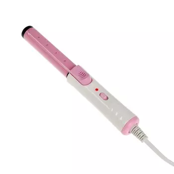 Плойка для волос Luazon LW-08, 25 Вт, керамическое покрытие, d=19 mm, розовая