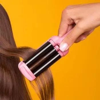 Плойка Luazon LW-20, 35 Вт, керамическое покрытие, d=12 мм, 180°С, розовая