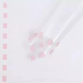 Плёнка для декора и флористики, розовая, прозрачная, универсальная, без рисунка, лист 1шт., 58 x 58 см