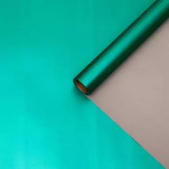 Плёнка матовая двухсторонняя "Цветной блеск" серый, зелёный, 0,58 х 10 м
