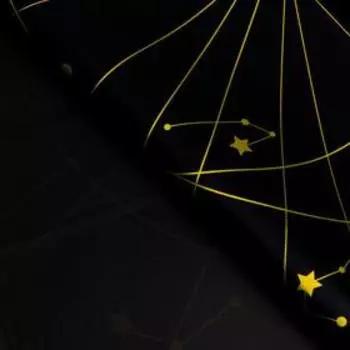 Плёнка матовая двухсторонняя "Созвездия" чёрный, 0,58 х 0,58 м