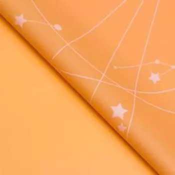 Плёнка матовая двухсторонняя "Созвездия" персиковый, 0,58 х 0,58 м