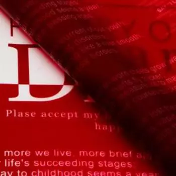 Плёнка матовая "Модный журнал" винный, 0,58 х 0,58 м