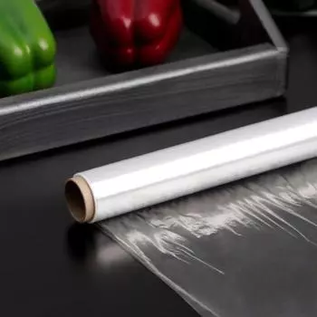 Плёнка пищевая Доляна, 30 см 200 м, 8 мкм, цвет белый